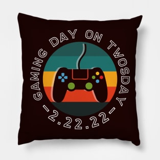 Game day on twosday 2.22.22 / vintage gift for all Pillow