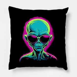 Funny UFO Alien Gifts Men Women Kids Funny Sunglasses Alien Pillow