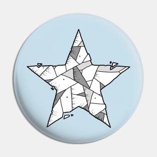 Cracked Star Pin