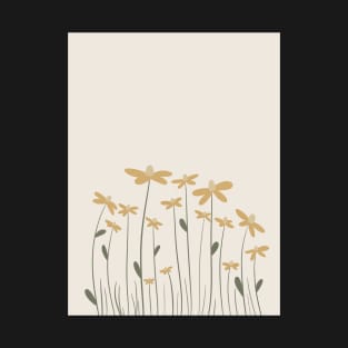 Marguerite Daisy Illustration - dainty flower drawing T-Shirt