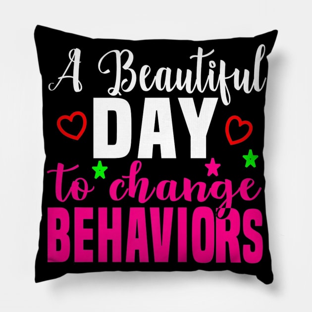 ABA therapy shirt Gift for Behavior Analyst BCBA RBT Premium Pillow by franzaled