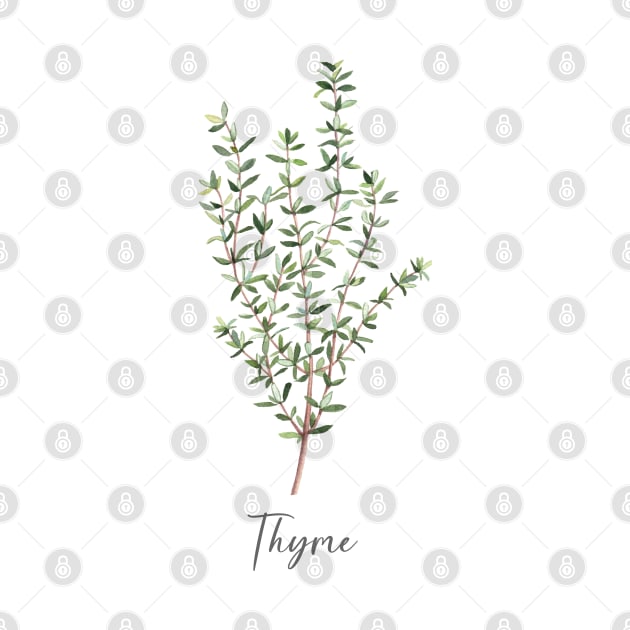 Thyme herb art by InnaPatiutko