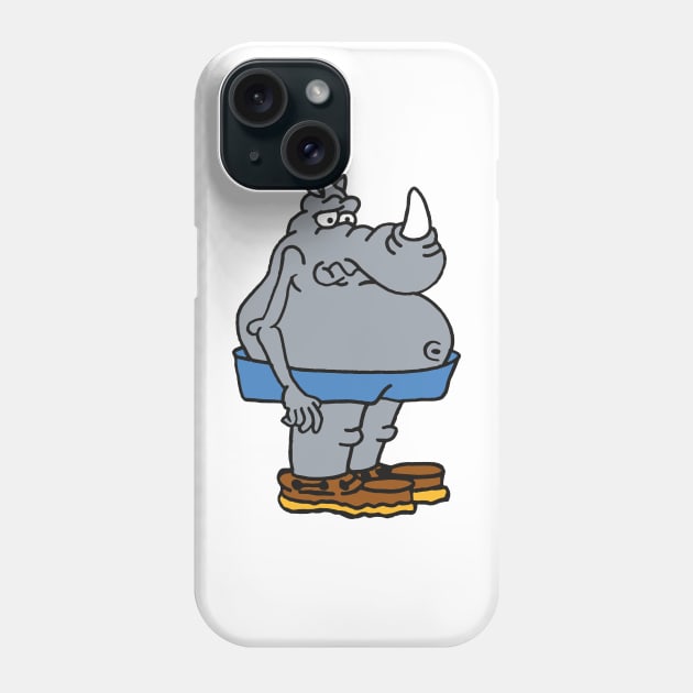 1 Crazy Rhino Phone Case by The PirateGhost