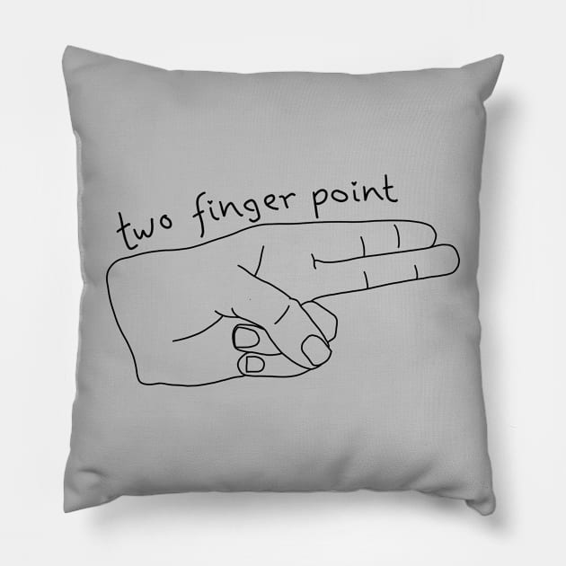 The two finger point Pillow by novabee