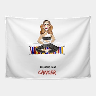 Watercolor Zodiac Signs - Cancer Tapestry