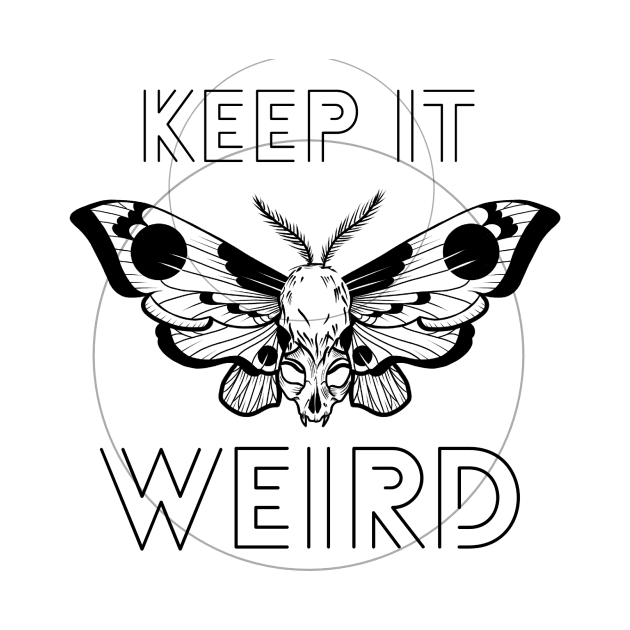 Keep It Weird Moth Black by Keep It Weird