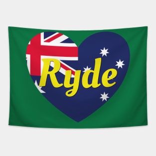 Ryde NSW Australia Australian Flag Heart Tapestry