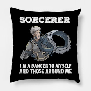 Wizard Mage RPG PnP Roleplaying Dungeon Sorcerer Meme Gift Pillow