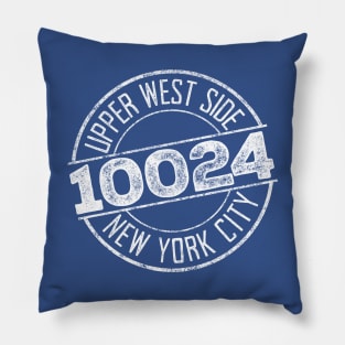 Upper West Side 10024 (White print) Pillow