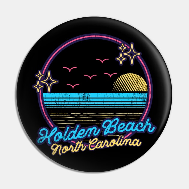 Holden Beach, North Carolina Seagull Sunrise Pin by Contentarama