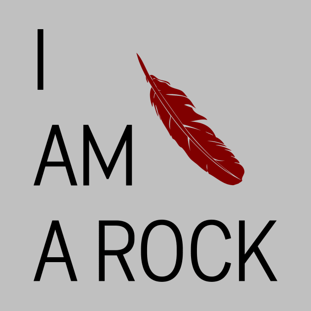 I Am A Rock, burgundy by Perezzzoso