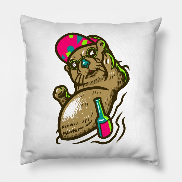 Otter No. 12 Pillow by wehkid