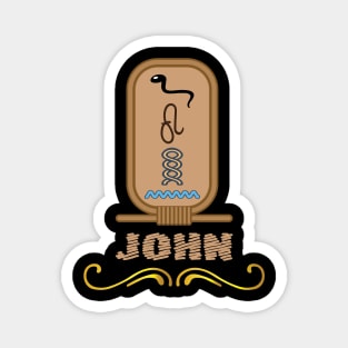 JOHN-American names in hieroglyphic letters-JOHN, name in a Pharaonic Khartouch-Hieroglyphic pharaonic names Magnet