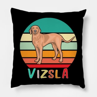 Vintage Retro Vizsla Pillow