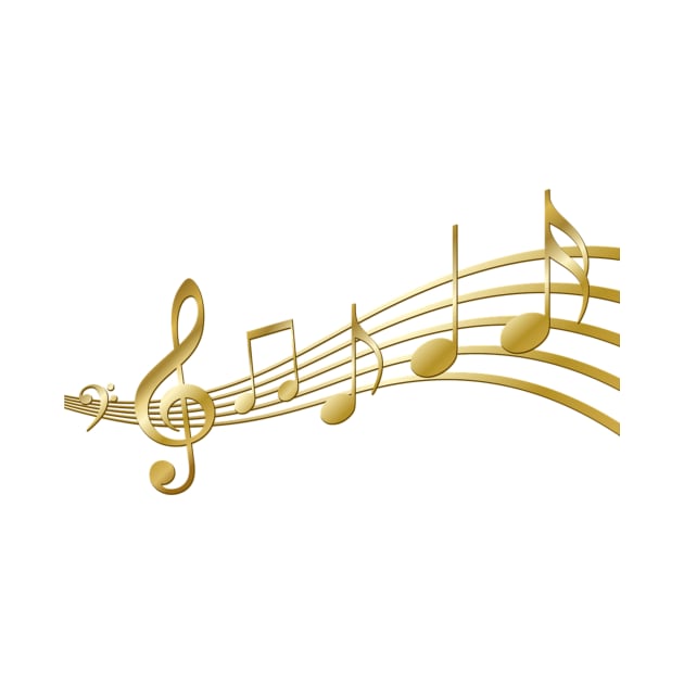 Musical Notes in Gold by designsbycreation