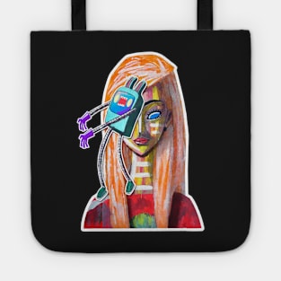 orange hair yolly abstract Tote