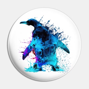 Cosmic Tie Dye Penguin Splash Pin