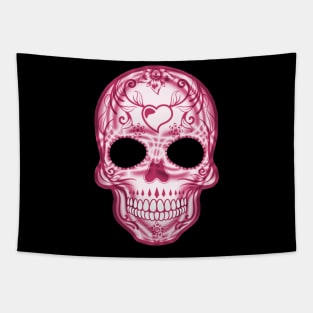 Pink Sugar Skull Tapestry