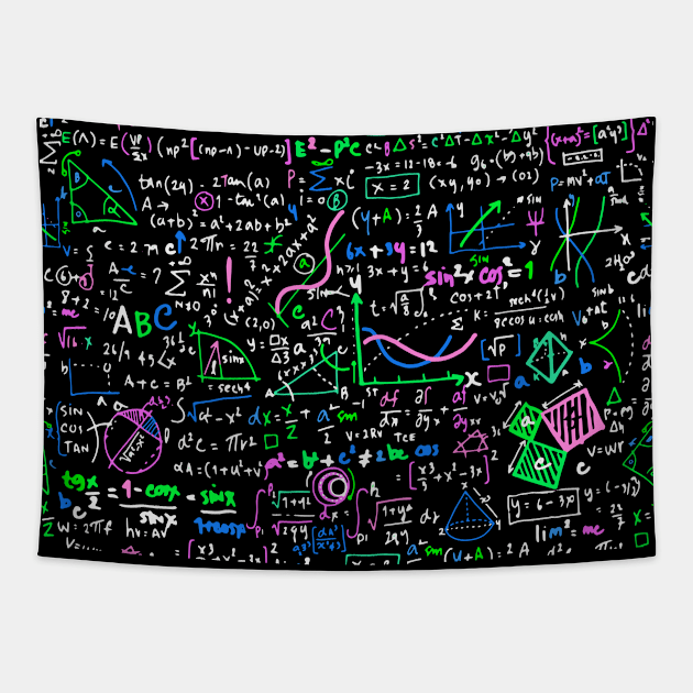 Mathematic educational background Tapestry by Mako Design 