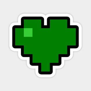 Simple Green Pixel Heart Magnet