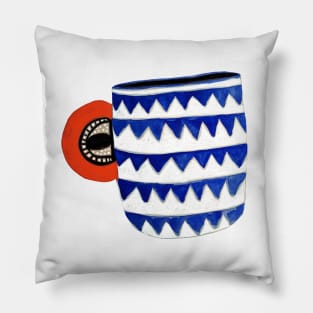 Coffee Mug Love Triangles Pillow