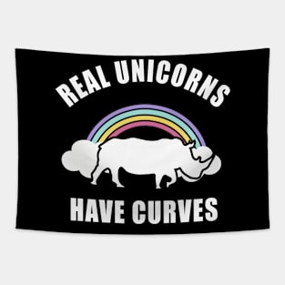 Real Unicorns Have Curves Tapestry