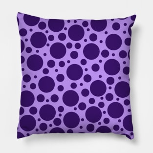 Random Polka Dots in Purples Pillow