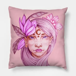 Beautiful Flower Girl Portrait Pillow