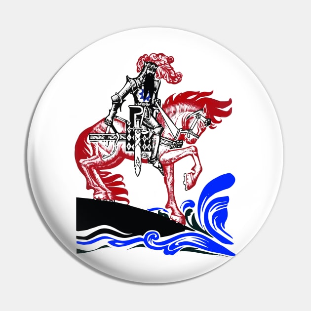 Knight on Horseback Pin by idrockthat