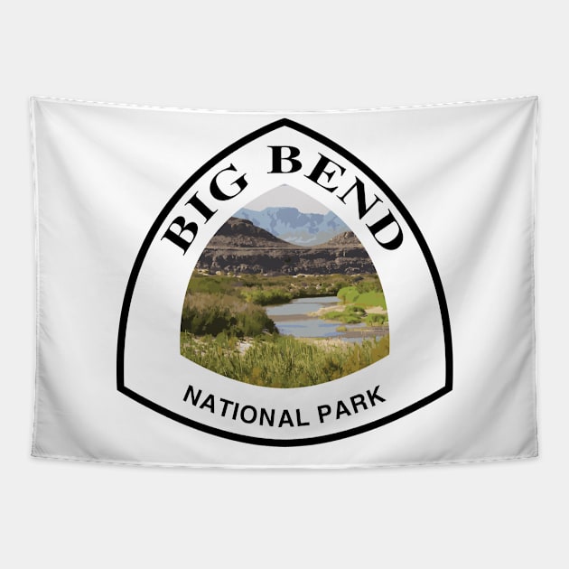 Big Bend National Park shield Tapestry by SlapTheWorld