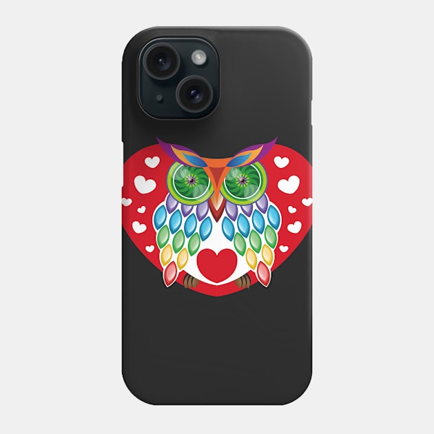 Loving owl Phone Case by Myrarte
