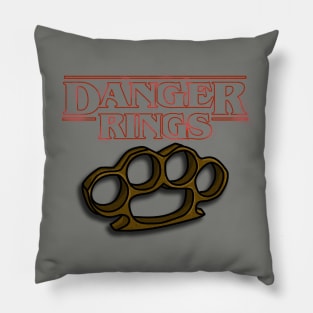 Danger Rings Parody Brass Knuckles Pillow