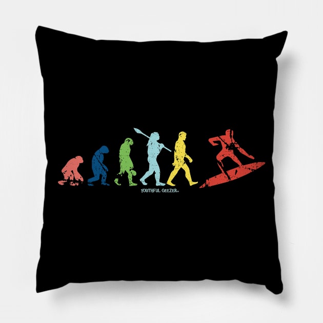 Evolution Of Surfing Pillow by YouthfulGeezer