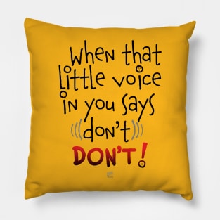 Little Voice-black Pillow