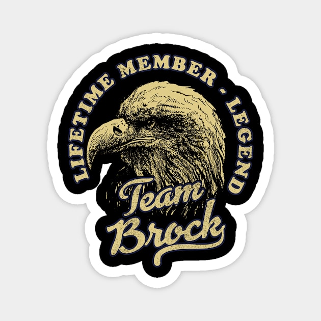 Brock Name - Lifetime Member Legend - Eagle Magnet by Stacy Peters Art