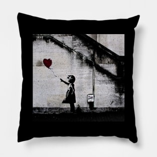 Banksy Girl and Balloon Pillow