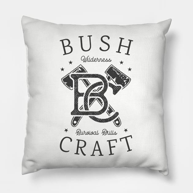 Bush Craft Outdoor tshirt Pillow by Mediocre Adventurer