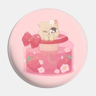 Strawberry Jam Cat Pin