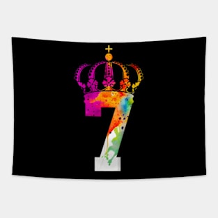 Kids Queen 7 Years King 7Th Birthday Tapestry