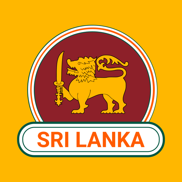 Sri Lanka Country Badge - Sri Lanka Flag by Yesteeyear