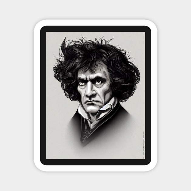 Ludwig van Beethoven Magnet by ComicsFactory