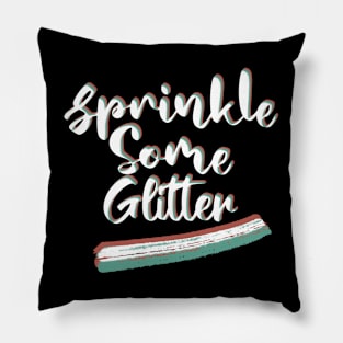 Sprinkle some glitter aesthetic retro Pillow