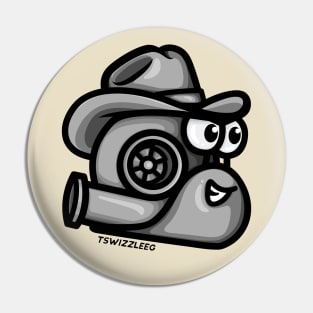 Turbo Snail - Cowboy (Gray) Pin