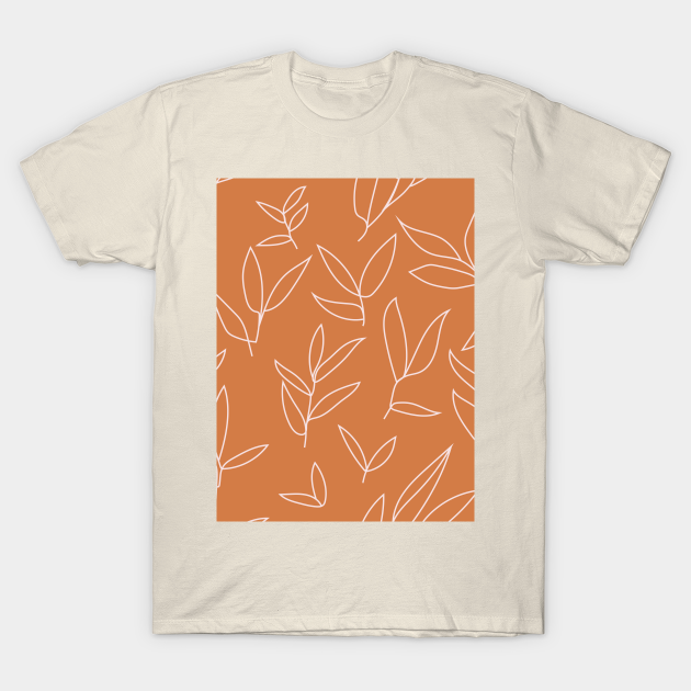 floral leaves grid pattern 1 - Pattern - T-Shirt