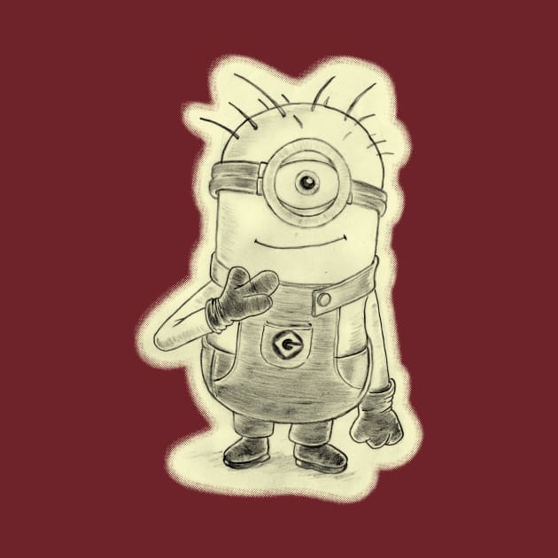 Kevin Minion Drawing by Ricardo77