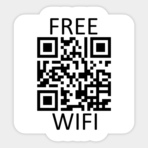 Free Wifi Qr Code Never Gonna Give You Up Wifi Code Sticker Teepublic