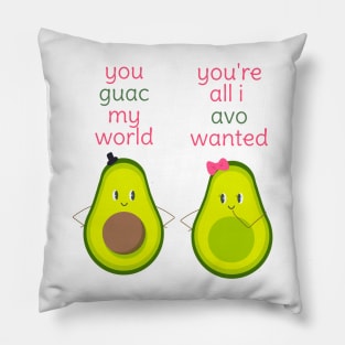 Avocado Pun Couple Love Shirt Pillow