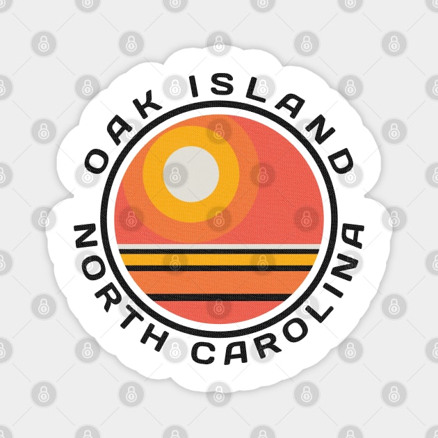 Oak Island, NC Summertime Vacationing Sunrise Magnet by Contentarama