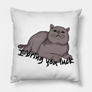 Fat Good Fortune Cat Light Pillow