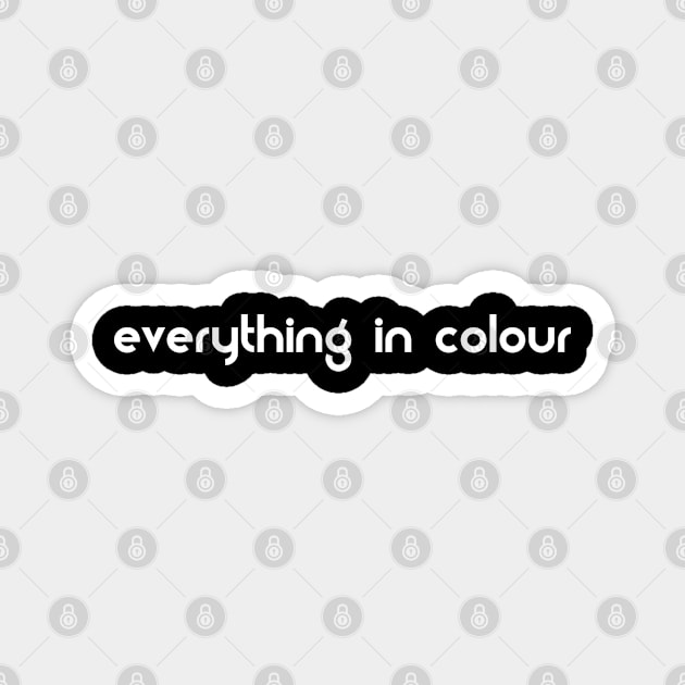 Everything In Colour Logo Plain Magnet by AfterPeopleRecords